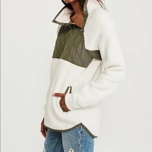 Abercrombie asymmetrical snap-up fleece